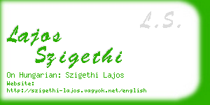 lajos szigethi business card